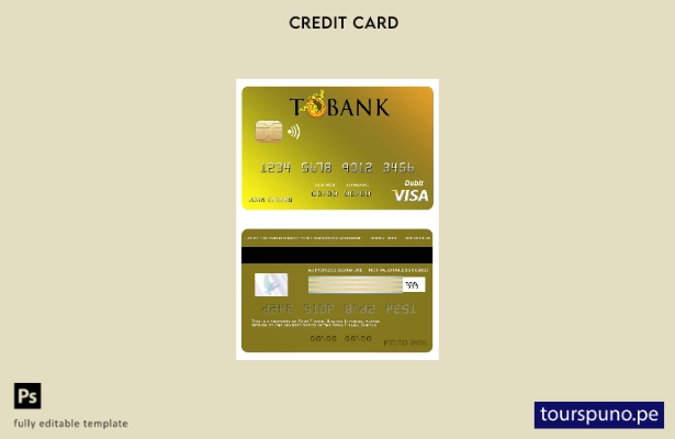 lista para imprimir la plantilla de tarjeta visa del banco T de Bután
